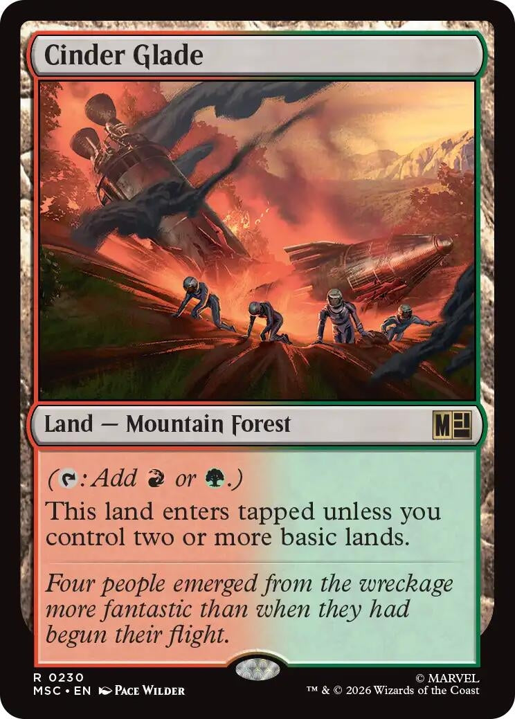 Image for Cinder Glade (Surge Foil) (230) [Commander: Marvel Super Heroes] - Magic: The Gathering