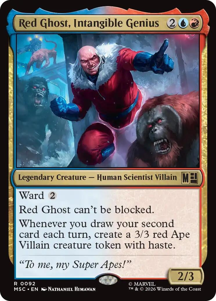 Image for Red Ghost, Intangible Genius (Surge Foil) (92) [Commander: Marvel Super Heroes] - Magic: The Gathering