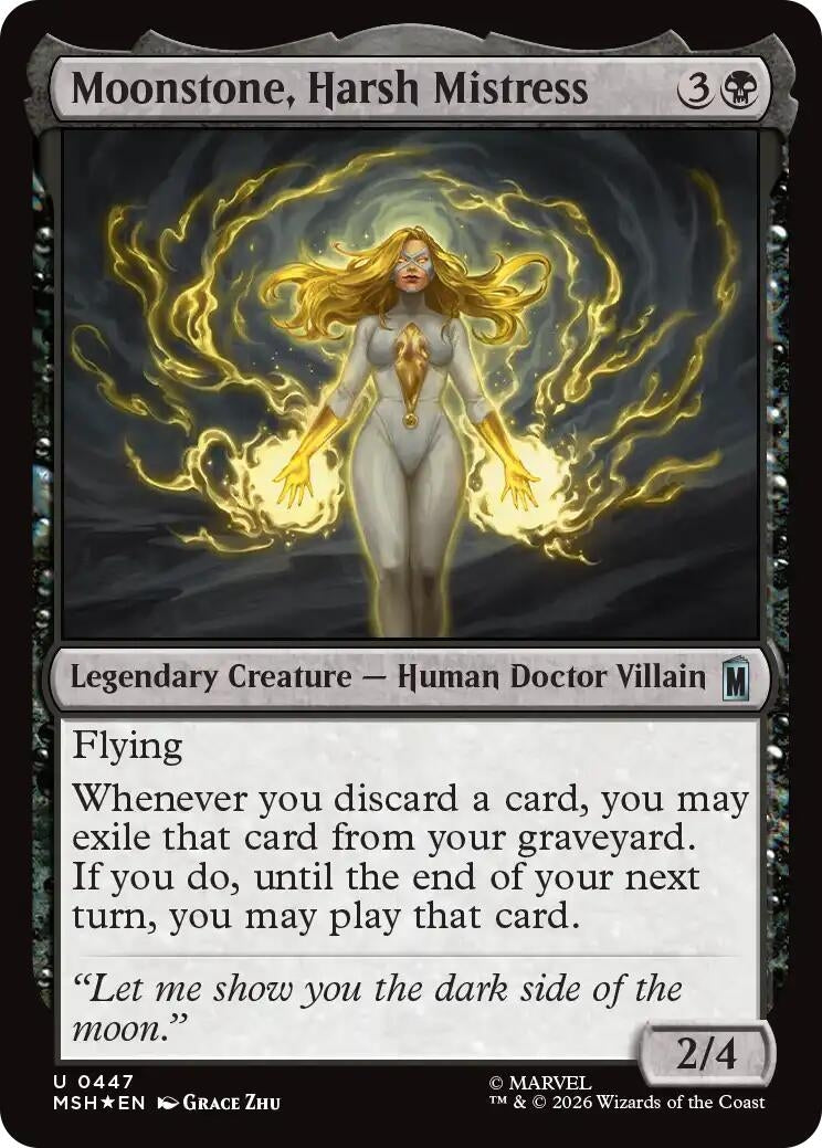Image for Moonstone, Harsh Mistress (Surge Foil) (447) [Marvel Super Heroes] - Magic: The Gathering