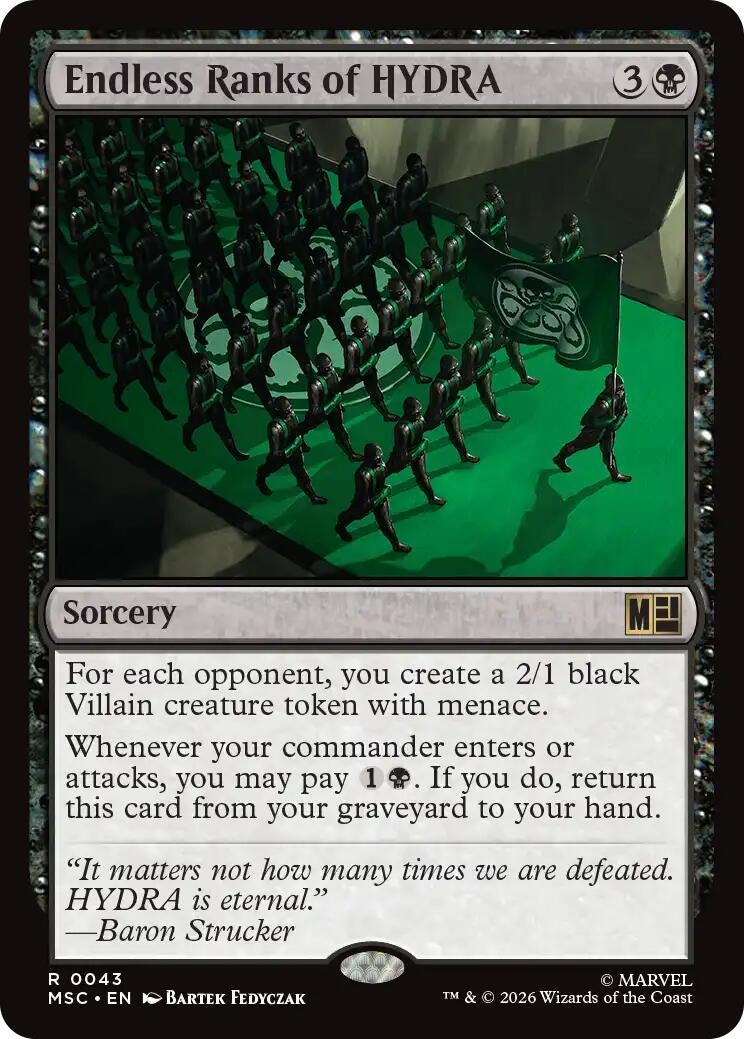 Endless Ranks of HYDRA (Surge Foil) (43) [Commander: Marvel Super Heroes]