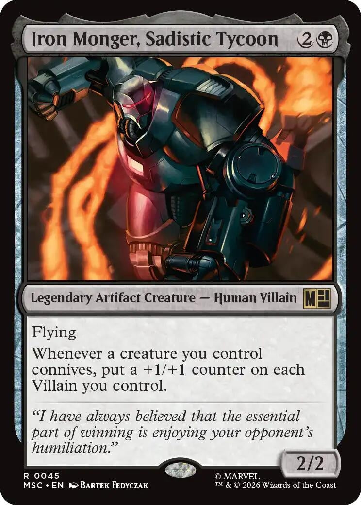 Image for Iron Monger, Sadistic Tycoon (45) [Commander: Marvel Super Heroes] - Magic: The Gathering