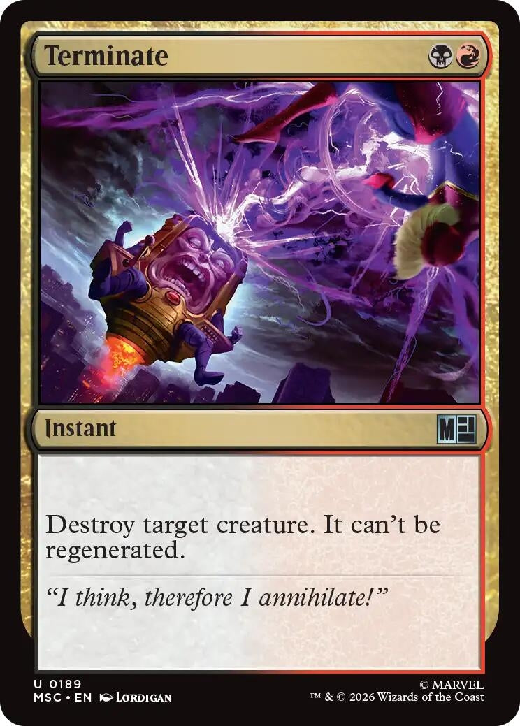 Image for Terminate (189) [Commander: Marvel Super Heroes] - Magic: The Gathering