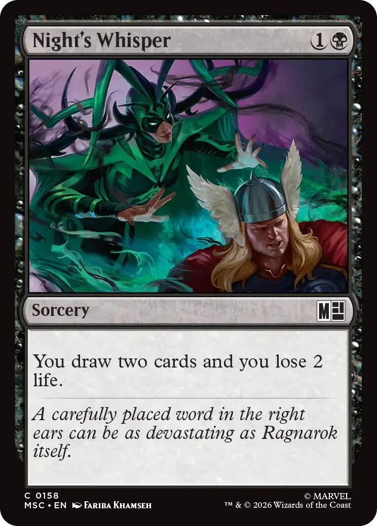 Image for Night's Whisper (158) [Commander: Marvel Super Heroes] - Magic: The Gathering