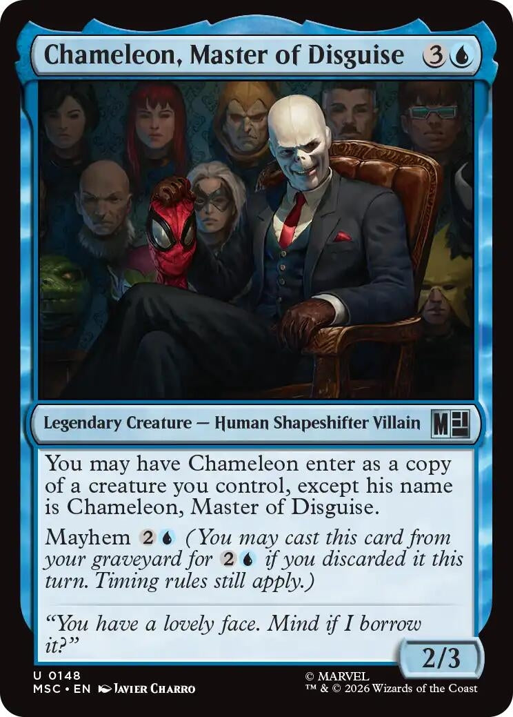 Image for Chameleon, Master of Disguise (Surge Foil) (148) [Commander: Marvel Super Heroes] - Magic: The Gathering