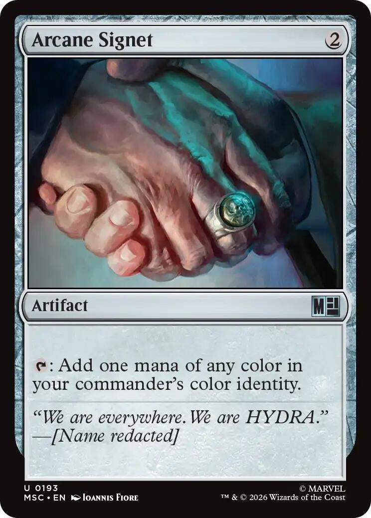 Image for Arcane Signet (0193) (Surge Foil) (193) [Commander: Marvel Super Heroes] - Magic: The Gathering