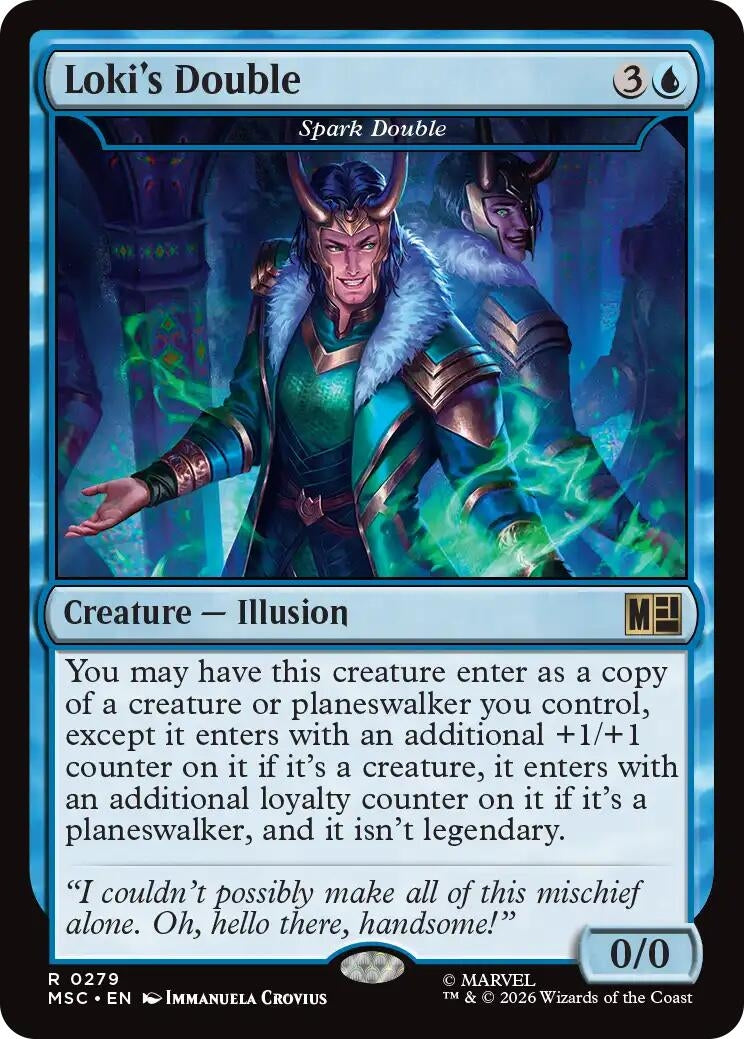 Image for Loki's Double - Spark Double (Surge Foil) (279) [Commander: Marvel Super Heroes] - Magic: The Gathering