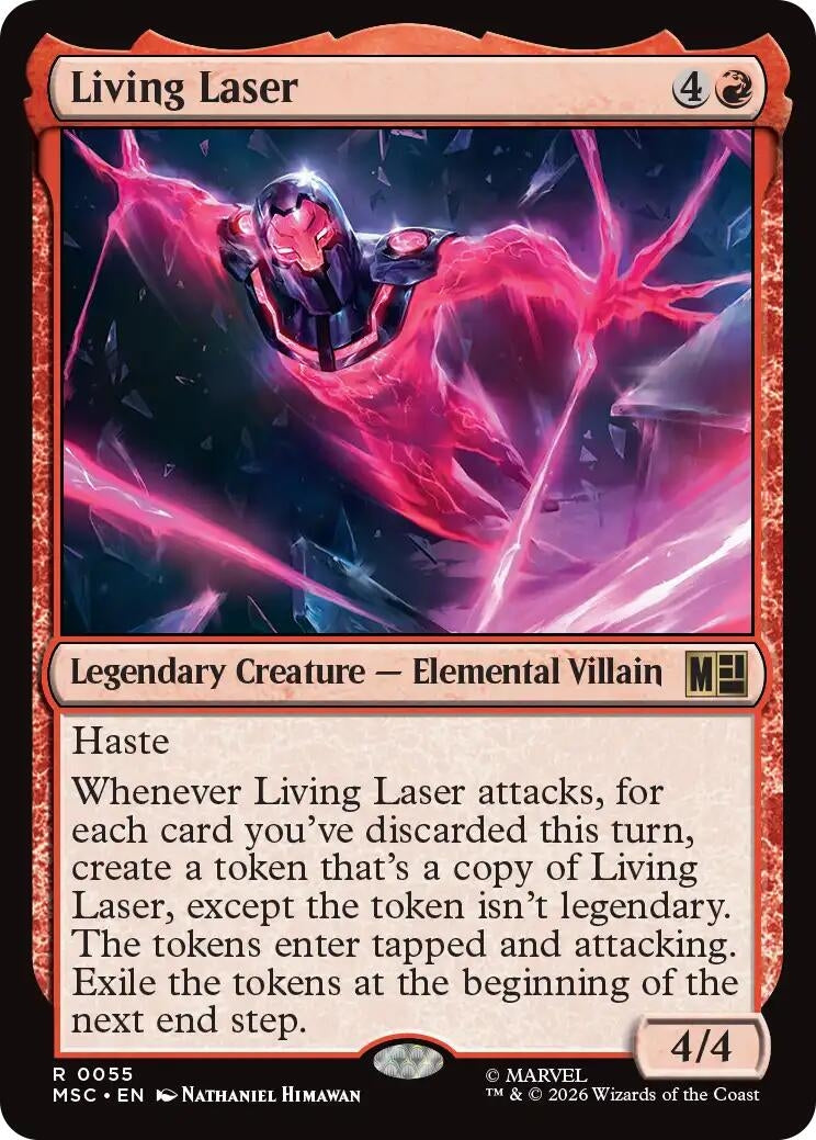 Image for Living Laser (Surge Foil) (55) [Commander: Marvel Super Heroes] - Magic: The Gathering