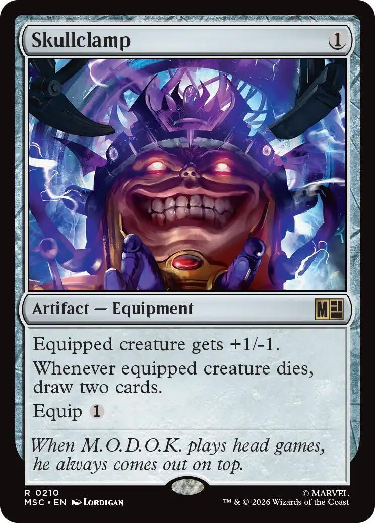 Image for Skullclamp (210) [Commander: Marvel Super Heroes] - Magic: The Gathering