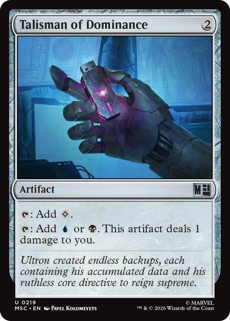 Image for Talisman of Dominance (Surge Foil) (219) [Commander: Marvel Super Heroes] - Magic: The Gathering