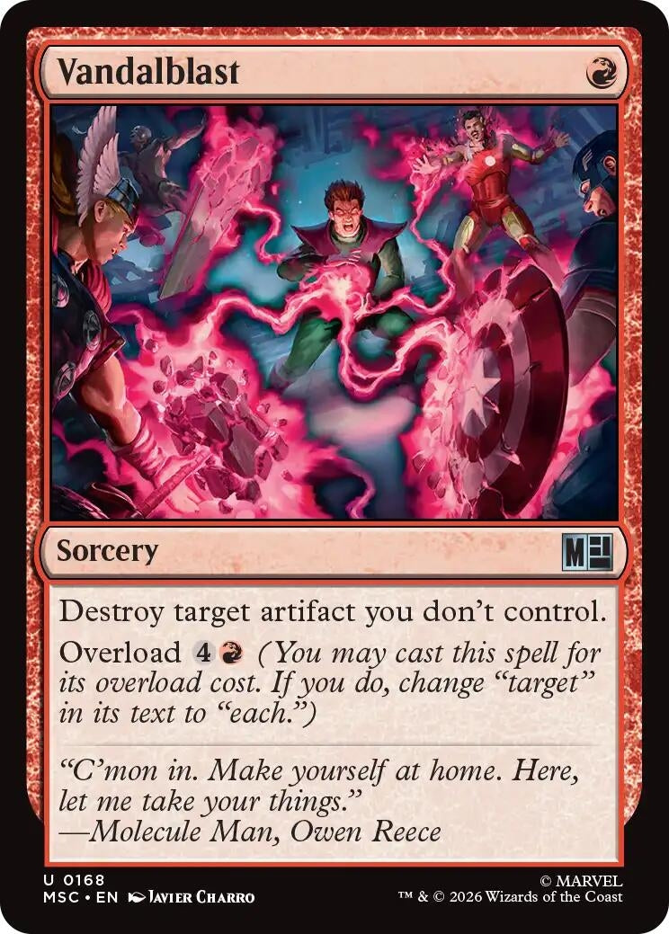 Image for Vandalblast (Surge Foil) (168) [Commander: Marvel Super Heroes] - Magic: The Gathering