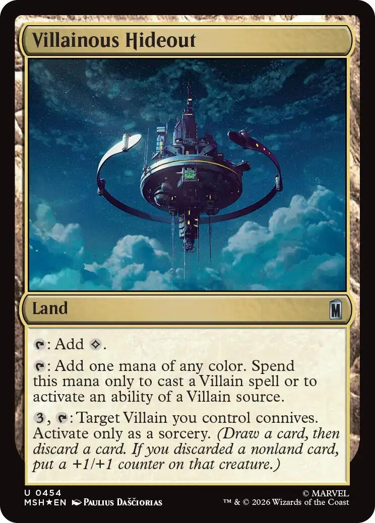 Image for Villainous Hideout (Surge Foil) (454) [Marvel Super Heroes] - Magic: The Gathering