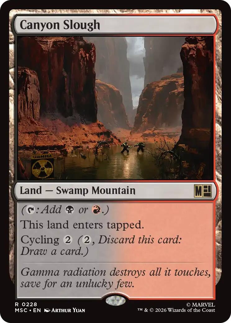 Image for Canyon Slough (Surge Foil) (228) [Commander: Marvel Super Heroes] - Magic: The Gathering