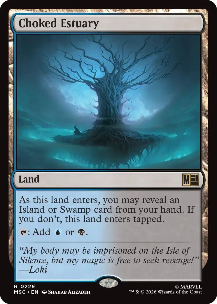 Image for Choked Estuary (Surge Foil) (229) [Commander: Marvel Super Heroes] - Magic: The Gathering