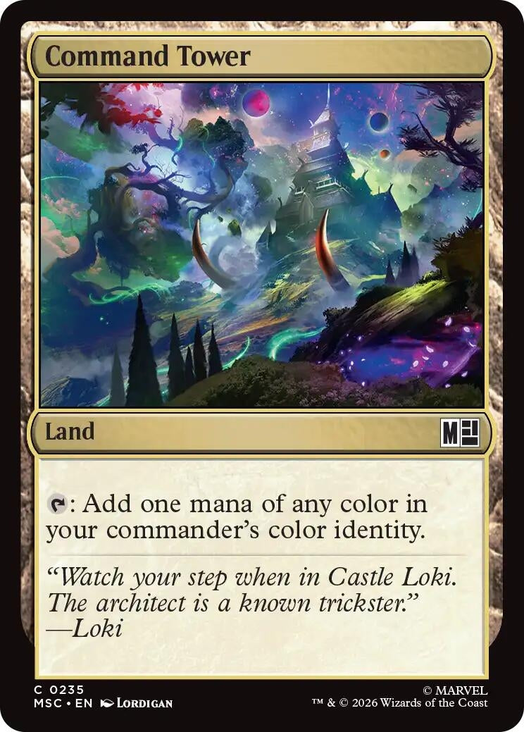 Image for Command Tower (0235) (Surge Foil) (235) [Commander: Marvel Super Heroes] - Magic: The Gathering