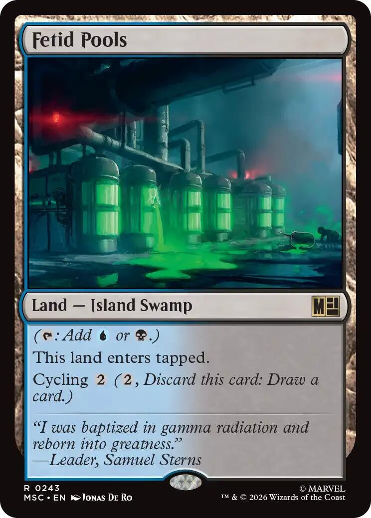 Image for Fetid Pools (243) [Commander: Marvel Super Heroes] - Magic: The Gathering