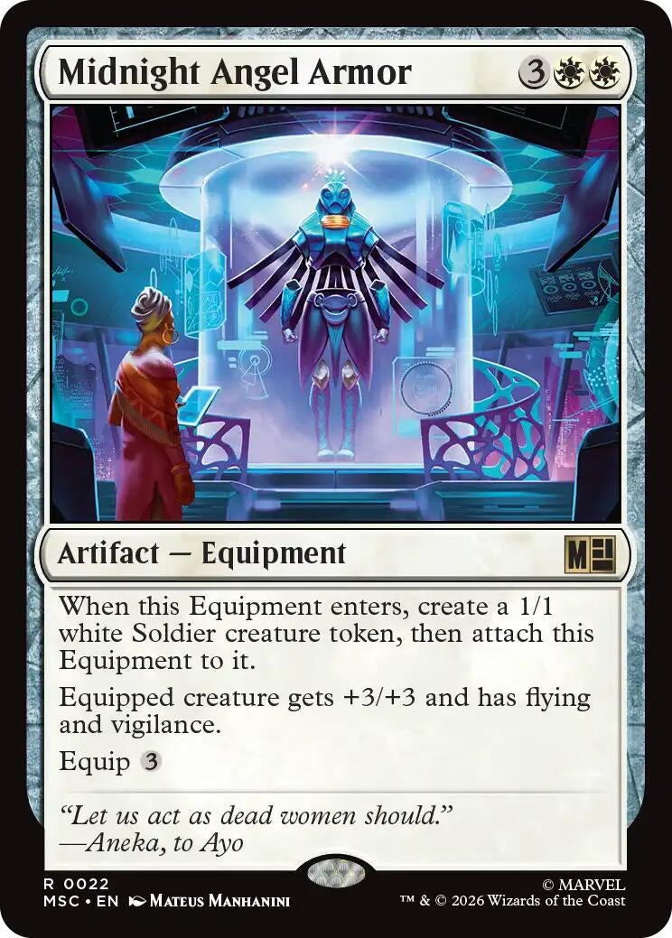 Image for Midnight Angel Armor (22) [Commander: Marvel Super Heroes] - Magic: The Gathering