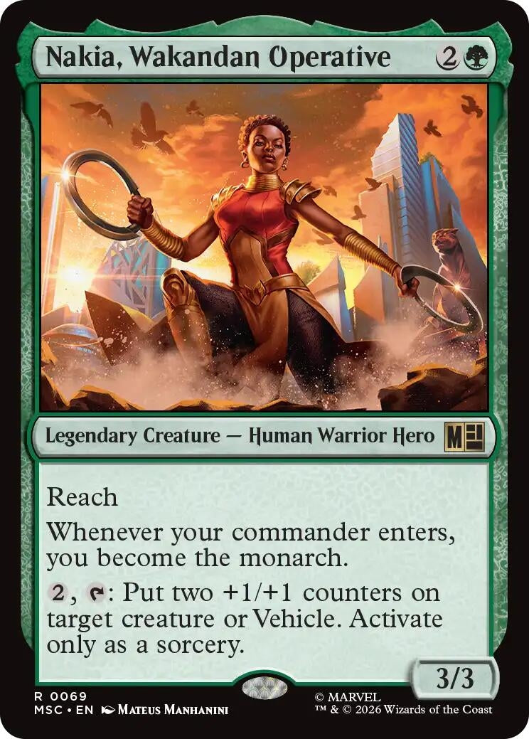 Image for Nakia, Wakandan Operative (69) [Commander: Marvel Super Heroes] - Magic: The Gathering