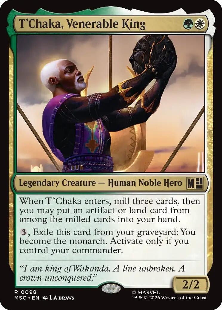 Image for T'Chaka, Venerable King (98) [Commander: Marvel Super Heroes] - Magic: The Gathering