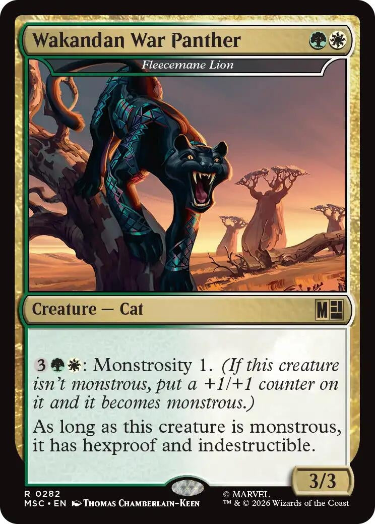 Image for Wakandan War Panther - Fleecemane Lion (282) [Commander: Marvel Super Heroes] - Magic: The Gathering