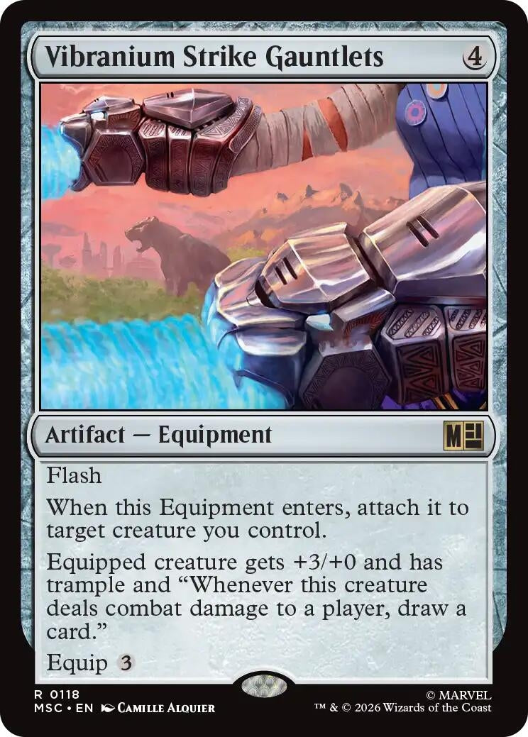 Image for Vibranium Strike Gauntlets (118) [Commander: Marvel Super Heroes] - Magic: The Gathering