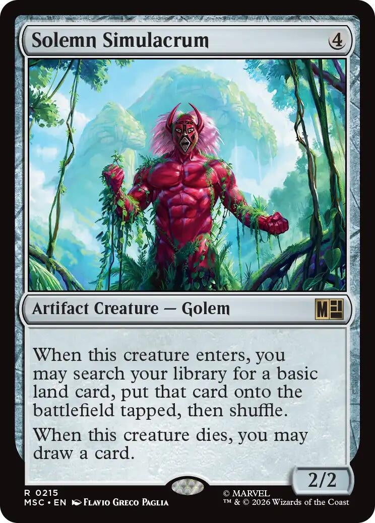 Image for Solemn Simulacrum (215) [Commander: Marvel Super Heroes] - Magic: The Gathering
