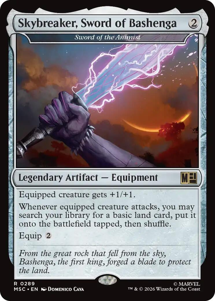 Image for Skybreaker, Sword of Bashenga - Sword of the Animist (289) [Commander: Marvel Super Heroes] - Magic: The Gathering