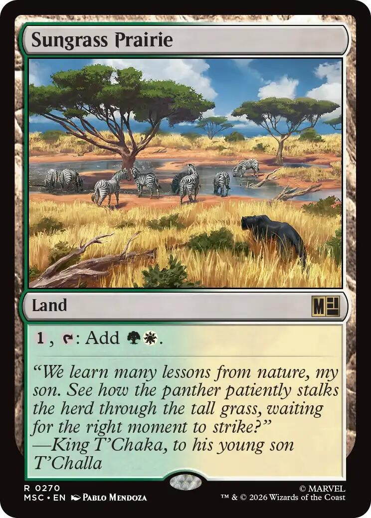 Image for Sungrass Prairie (270) [Commander: Marvel Super Heroes] - Magic: The Gathering
