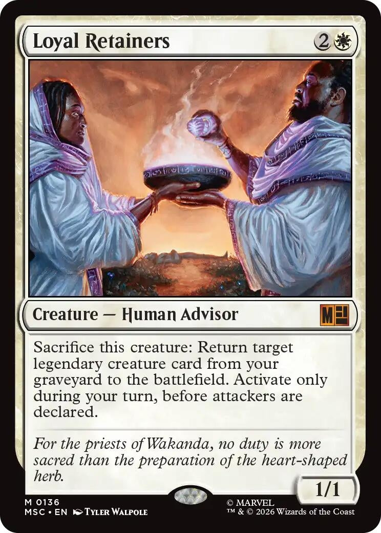 Image for Loyal Retainers (Surge Foil) (136) [Commander: Marvel Super Heroes] - Magic: The Gathering