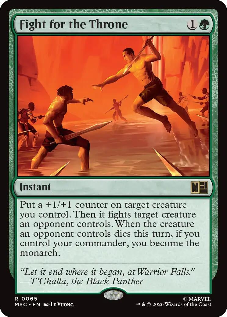Image for Fight for the Throne (Surge Foil) (65) [Commander: Marvel Super Heroes] - Magic: The Gathering