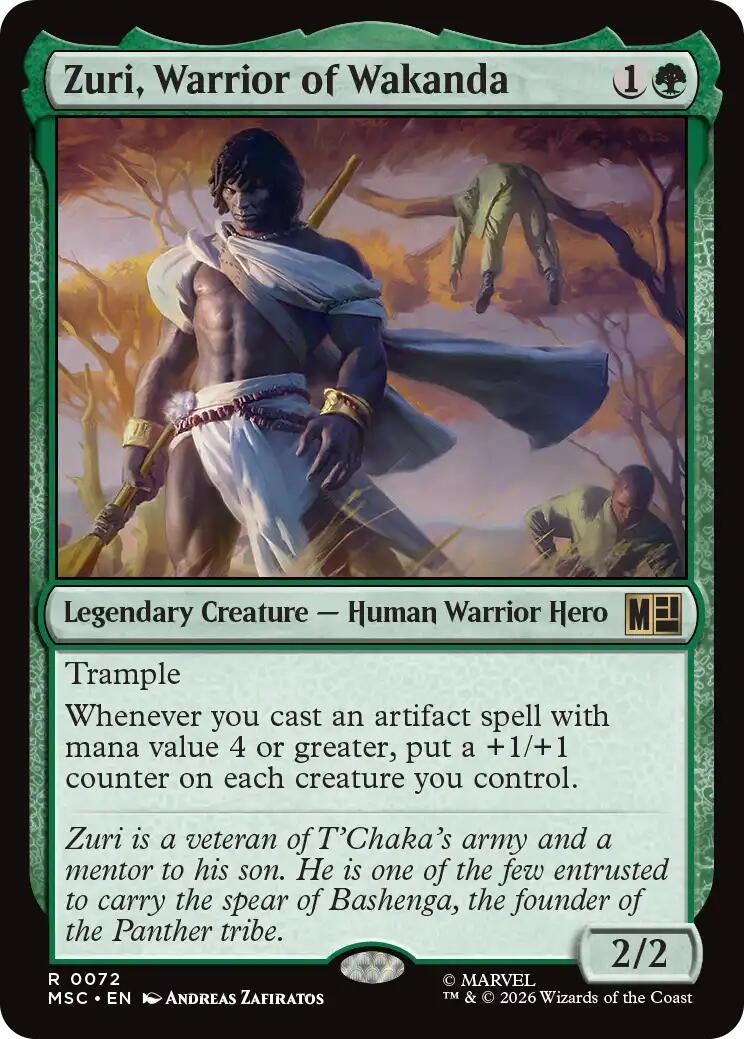 Image for Zuri, Warrior of Wakanda (Surge Foil) (72) [Commander: Marvel Super Heroes] - Magic: The Gathering
