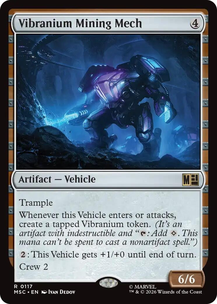 Image for Vibranium Mining Mech (Surge Foil) (117) [Commander: Marvel Super Heroes] - Magic: The Gathering