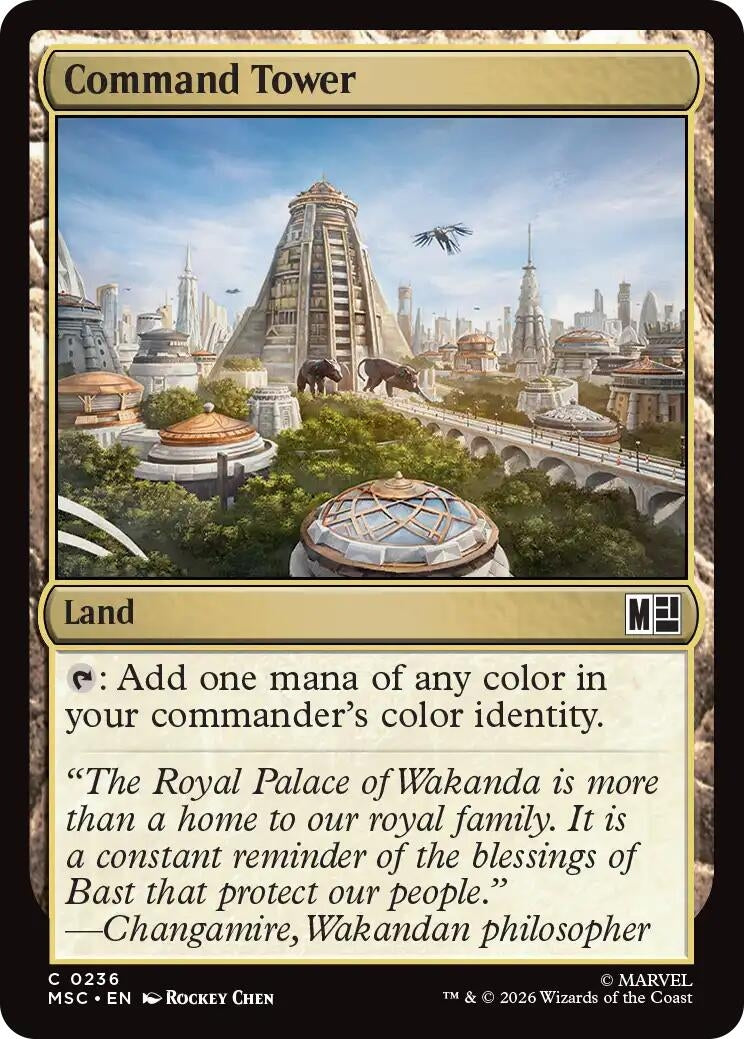 Image for Command Tower (0236) (Surge Foil) (236) [Commander: Marvel Super Heroes] - Magic: The Gathering