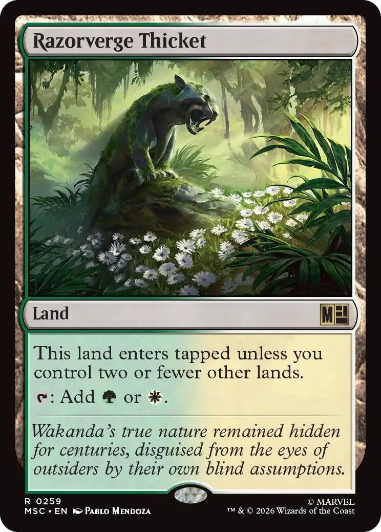 Image for Razorverge Thicket (Surge Foil) (259) [Commander: Marvel Super Heroes] - Magic: The Gathering