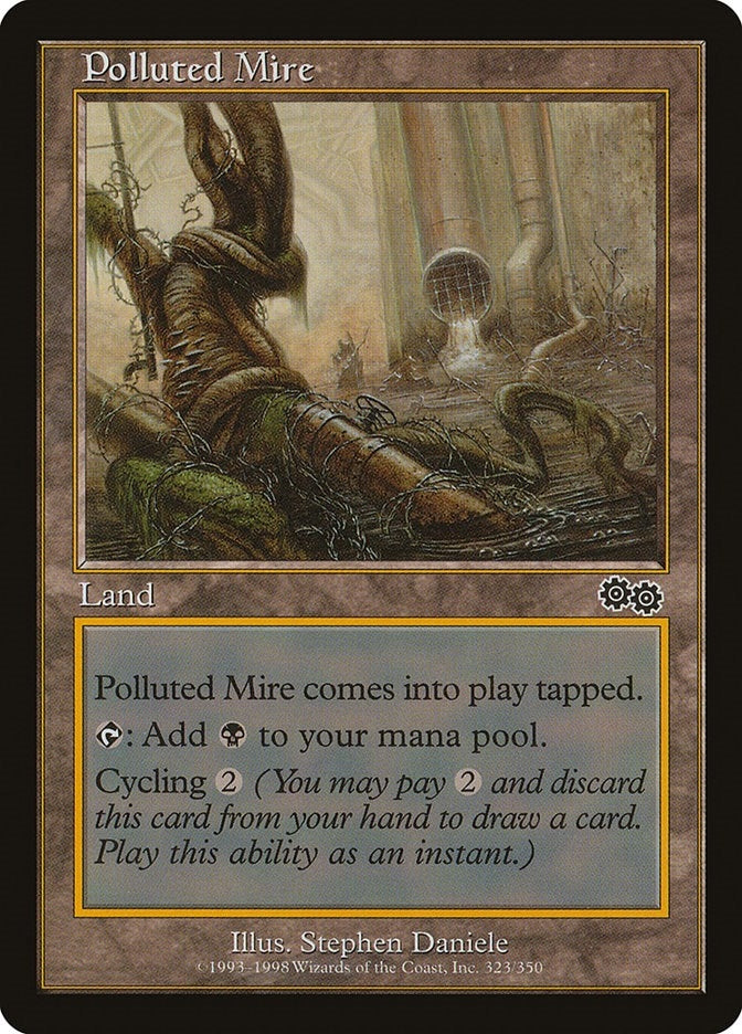 Image for Polluted Mire (323) [Urza's Saga] - Magic: The Gathering
