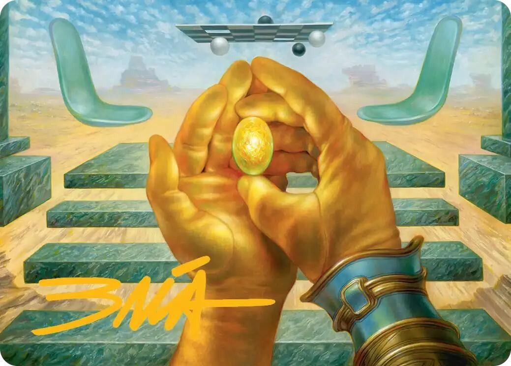 Image for The Mind Stone Art Card (Gold-Stamped Signature) (3) [Art Series: Marvel Super Heroes] - Magic: The Gathering