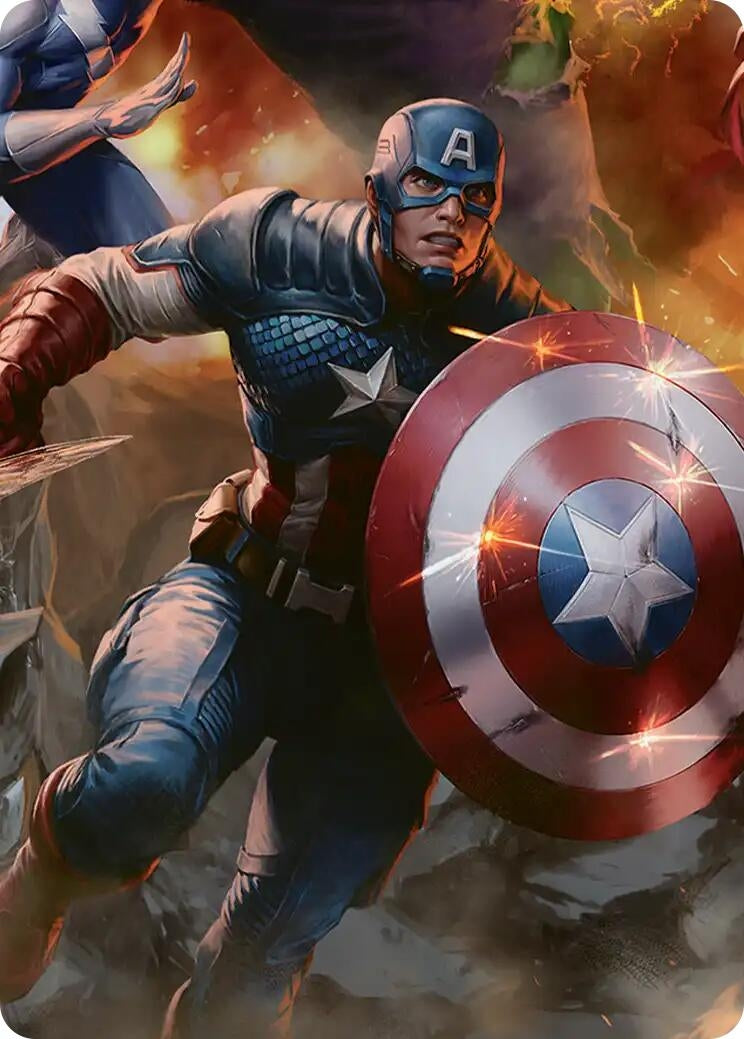 Image for Captain America, Unbowed Art Card (5) [Art Series: Marvel Super Heroes] - Magic: The Gathering