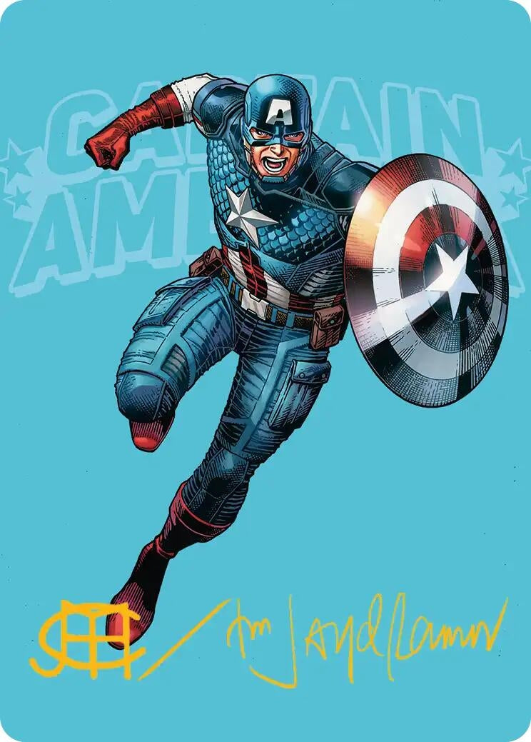 Image for Captain America, Super-Soldier Art Card (Gold-Stamped Signature) (21) [Art Series: Marvel Super Heroes] - Magic: The Gathering