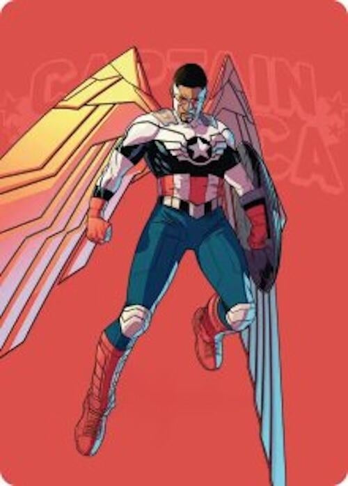 Image for Captain America, Wings of Freedom Art Card (22/45) (22) [Art Series: Marvel Super Heroes] - Magic: The Gathering