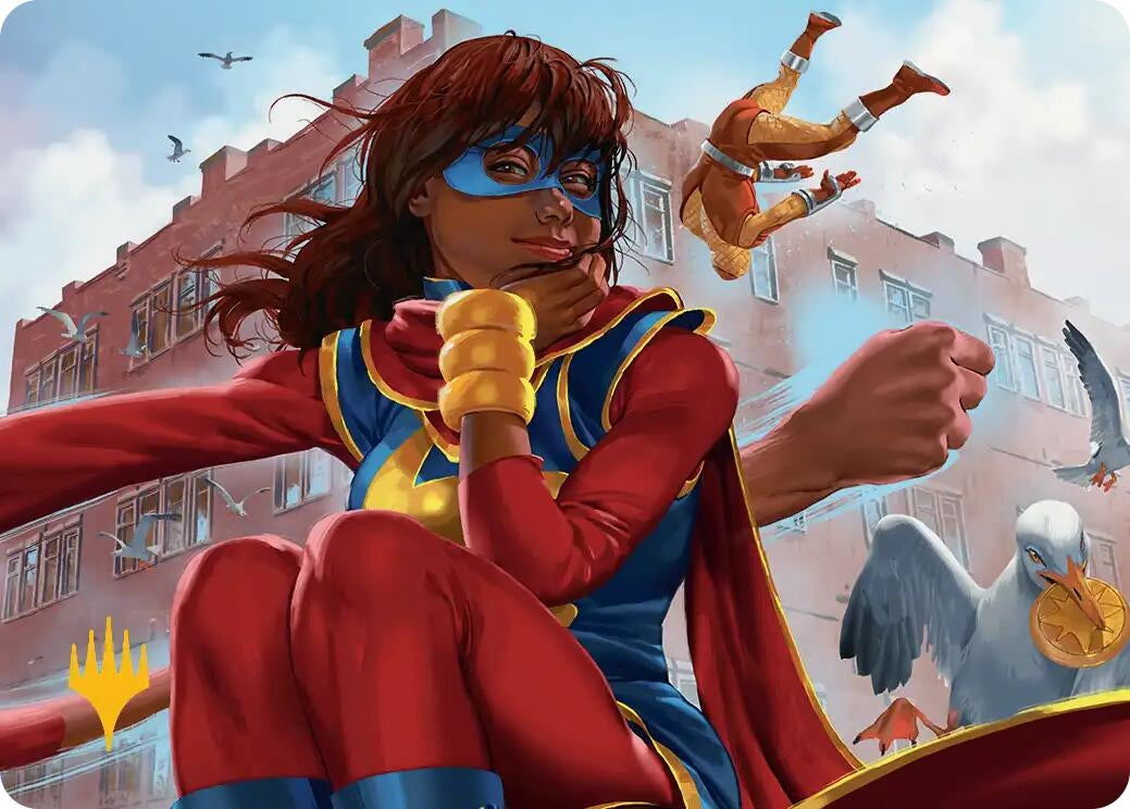 Image for Ms. Marvel, Kamala Khan Art Card (Gold-Stamped Planeswalker Symbol) (5) [Art Series: Marvel Super Heroes] - Magic: The Gathering