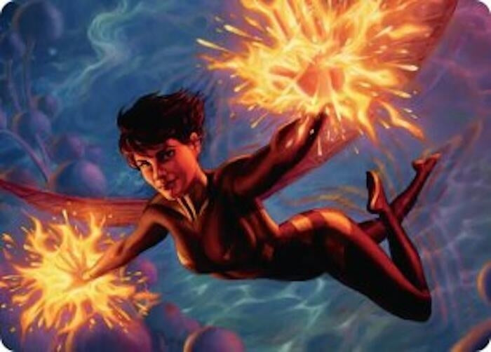 Image for The Wasp, Winsome Avenger Art Card (32) [Art Series: Marvel Super Heroes] - Magic: The Gathering