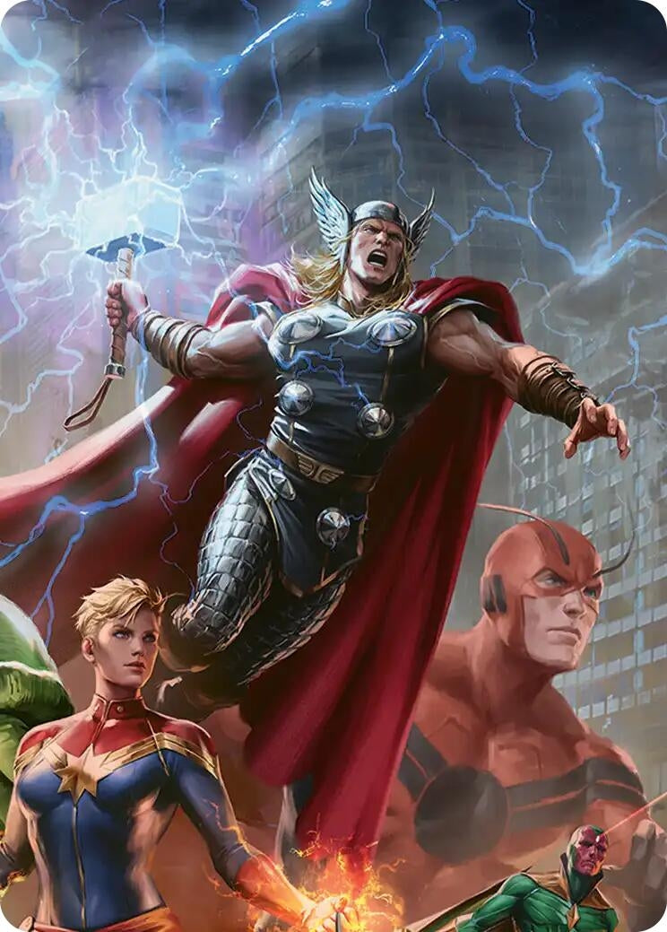 Image for Thor, Guardian of Midgard Art Card (3) [Art Series: Marvel Super Heroes] - Magic: The Gathering