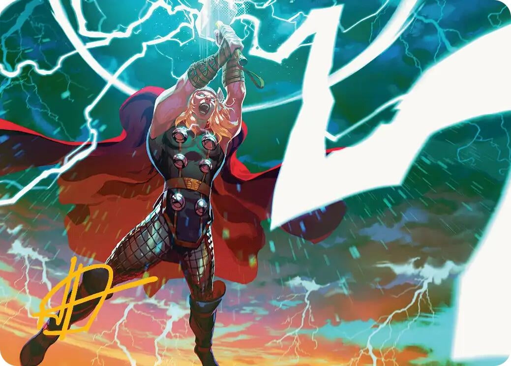Image for Lightning Strike Art Card (Gold-Stamped Signature) (11) [Art Series: Marvel Super Heroes] - Magic: The Gathering