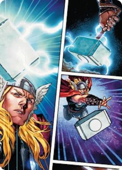 Image for Mjolnir, Hammer of Thor Art Card (19) [Art Series: Marvel Super Heroes] - Magic: The Gathering