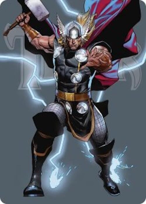Image for Thor, God of Thunder Art Card (26) [Art Series: Marvel Super Heroes] - Magic: The Gathering