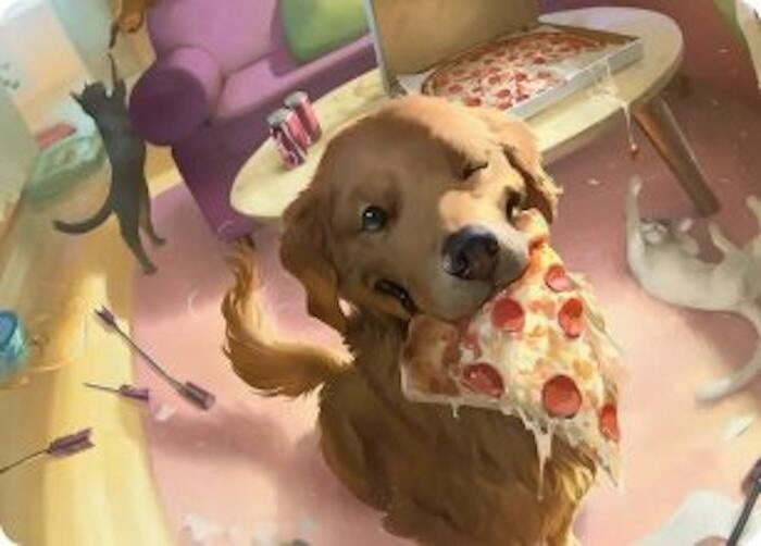 Image for Lucky the Pizza Dog Art Card (44) [Art Series: Marvel Super Heroes] - Magic: The Gathering
