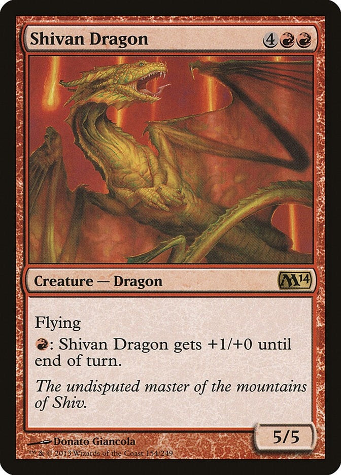 Image for Shivan Dragon (154) [Magic 2014 (M14)] - Magic: The Gathering