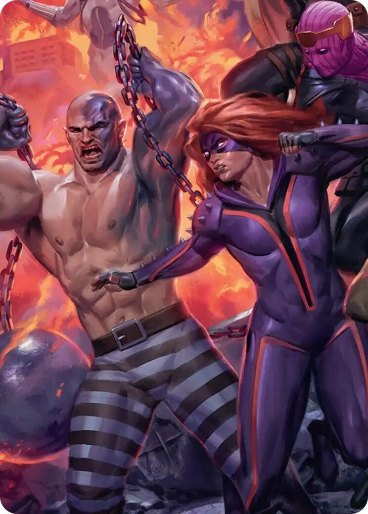 Image for Absorbing Man and Titania Art Card (10) [Art Series: Marvel Super Heroes] - Magic: The Gathering