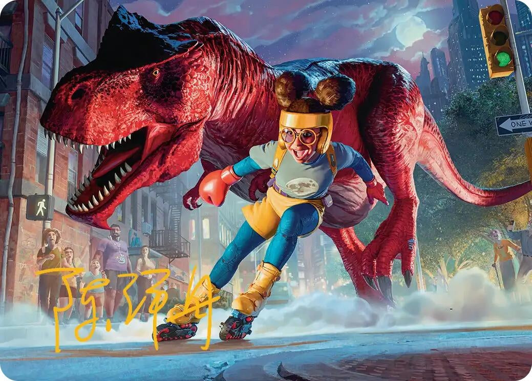 Image for Moon Girl and Devil Dinosaur Art Card (Gold-Stamped Signature) (14) [Art Series: Marvel Super Heroes] - Magic: The Gathering