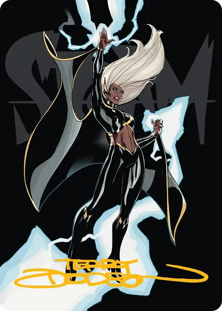 Image for Storm, Windrider Art Card (Gold-Stamped Signature) (30) [Art Series: Marvel Super Heroes] - Magic: The Gathering