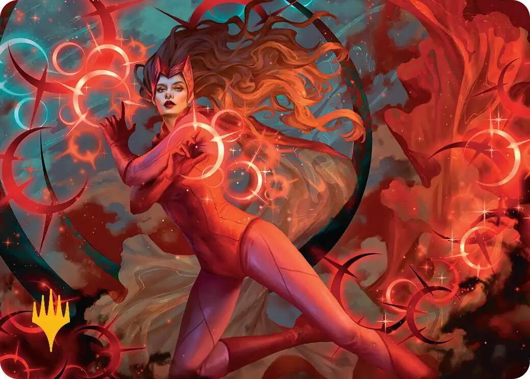 Image for Scarlet Witch, Chaotic Avenger Art Card (Gold-Stamped Planeswalker Symbol) (38) [Art Series: Marvel Super Heroes] - Magic: The Gathering